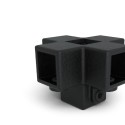 Four Socket Cross Typ 26S, 25 mm, Black (Klemp)