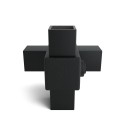 Crossover 90° Typ 28S, 25 mm, Black (Klemp)