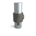 Single Swivel Combination Male Part Typ 36C, 33.7 mm, Natural (Klemp)