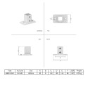 Reposapiés cuadrado Typ 12S, 40 mm, Galvanizado (Klemp)
