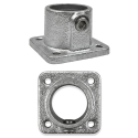 Flange, square Typ 11F, 60,3 mm, Galvanized (Klemp) Flange, square Typ 11F, 60,3 mm, Galvanized (Klemp)