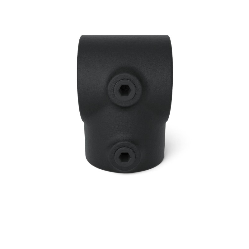 T-Stück Typ 2C, 33.7 mm, Schwarz Outdoor (Klemp) - Runde Rohrverbinder Schwarze