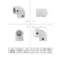 Codo 90º Typ 6D, 42.4 mm, Negro Outdoor (Klemp)