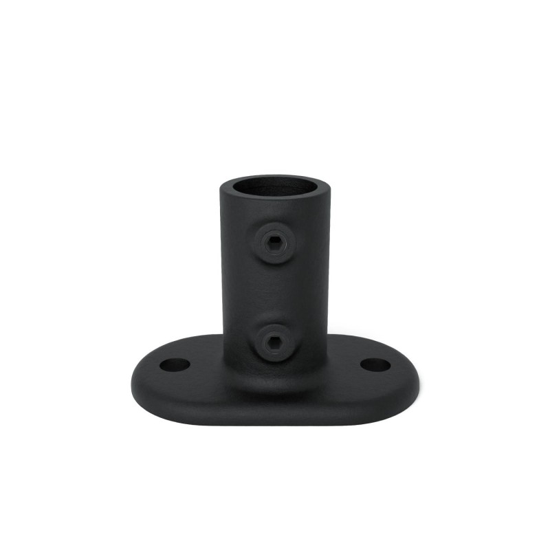 Bride de base de garde-corps Typ 12C, 33.7 mm, Noir Outdoor (Klemp) - Colliers de serrage noirs