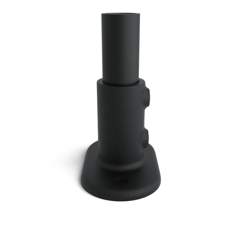 Pvc Railing Flange Railing Base Flange Type 12C, 33.7 mm, Black Outdoor | Tubefittings.eu