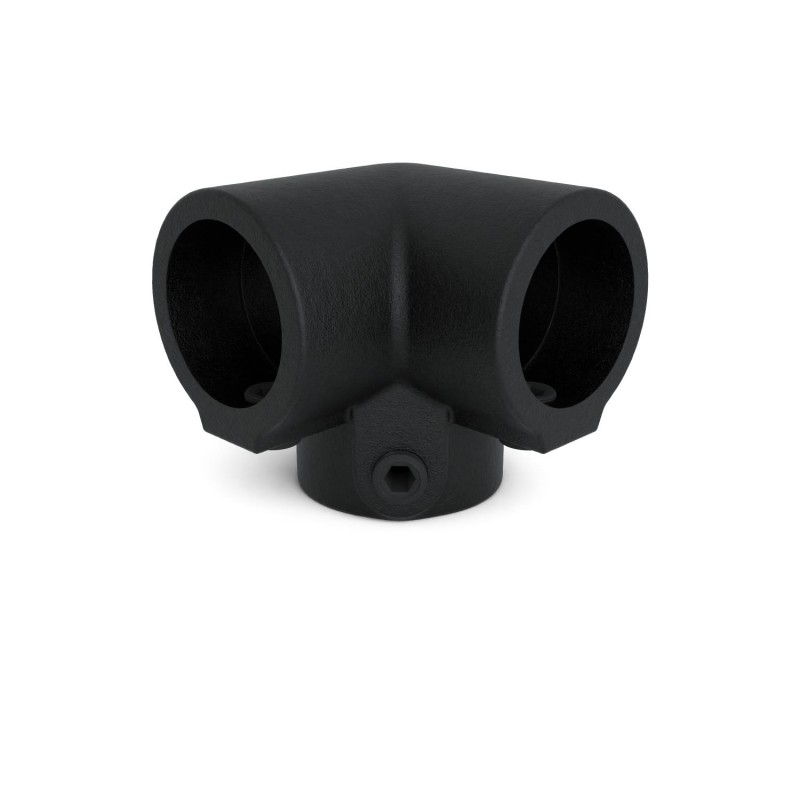 3-Way top 90° Type 18D, 42.4 mm, Black Outdoor (Klemp) - Black Tubefittings