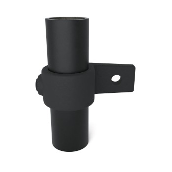 Plaque de collier simple face Typ 55D, 42.4 mm, Noir Outdoor (Klemp)