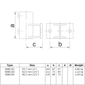 Boeiboordbevestiging horizontaal Typ 13E, 48,3 mm, Thermisch verzinkt (Klemp) Boeiboordbevestiging horizontaal Typ 13E, 48,3 mm, Thermisch verzinkt (Klemp)