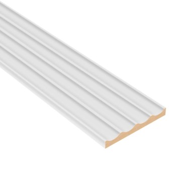 Gefreesd MDF wandpaneel Laguna - Wit (Klemp)
