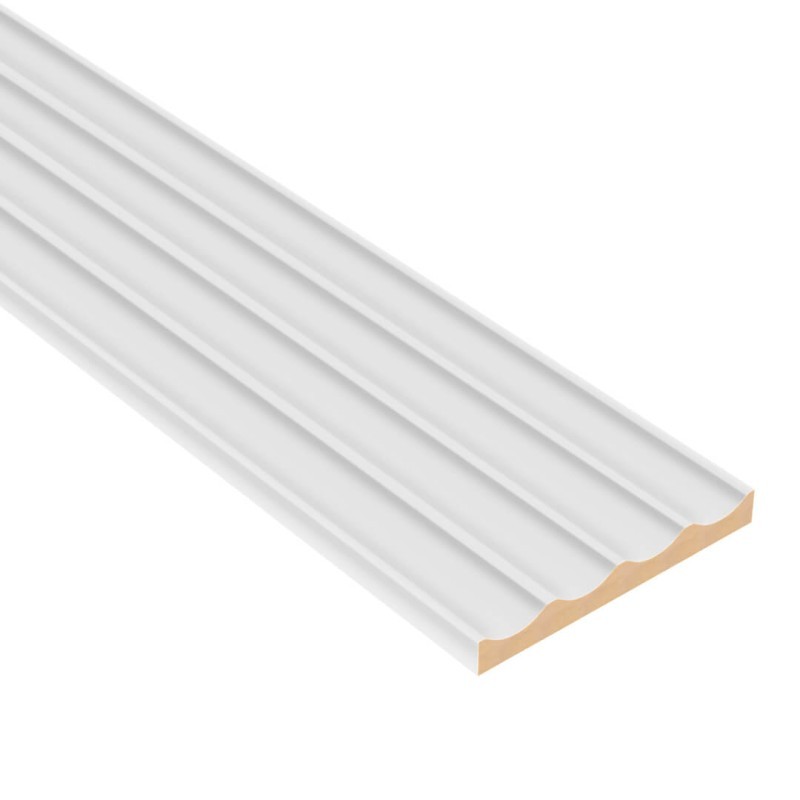 Panel de pared fresado MDF Laguna - Blanco (Klemp) - Paneles ondulados de MDF
