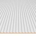 Panneau mural cannelé en MDF Laguna - Blanc (Klemp)