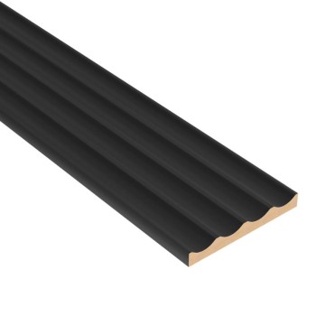 Gefreesd MDF wandpaneel Laguna - Zwart (Klemp)