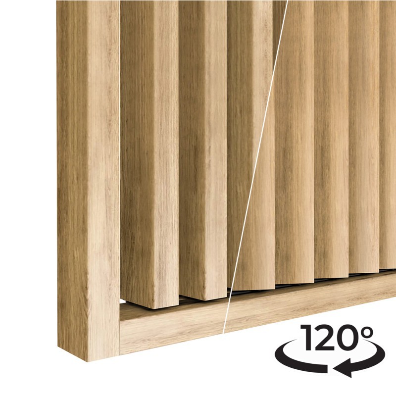 Rotating wooden slats - 30x60 mm - Natural Oak (Klemp) - Rotating panels