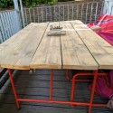 Planches d'échafaudage recyclées pour plateau de table – différentes dimensions (Klemp)