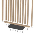Freestanding slat room divider - 30x60 mm - Natural Oak (Klemp)