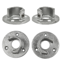 Flange, round (SET) Typ 15C, 33,7 mm , Galvanized (Klemp)
