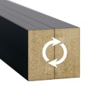 Divisorio autoportante a listelli - 30x60 mm - Nero (Klemp)