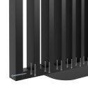 Freestanding slat room divider - 30x60 mm - Black (Klemp)