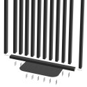 Vrijstaande latten scheidingswand - 30x60 mm - Zwart (Klemp)