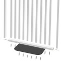 Freistehender Lamellen-Raumteiler - 30x60 mm - Weiß (Klemp)