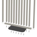 Divisorio autoportante a listelli - 30x60 mm - Cachemire (Klemp)