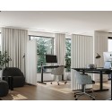 Freestanding slat room divider - 22x70 mm - White (Klemp)
