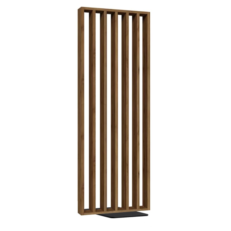 Vrijstaande latten scheidingswand - 22x70 mm - Walnoot (Klemp) - Roomdivider lamellenwand