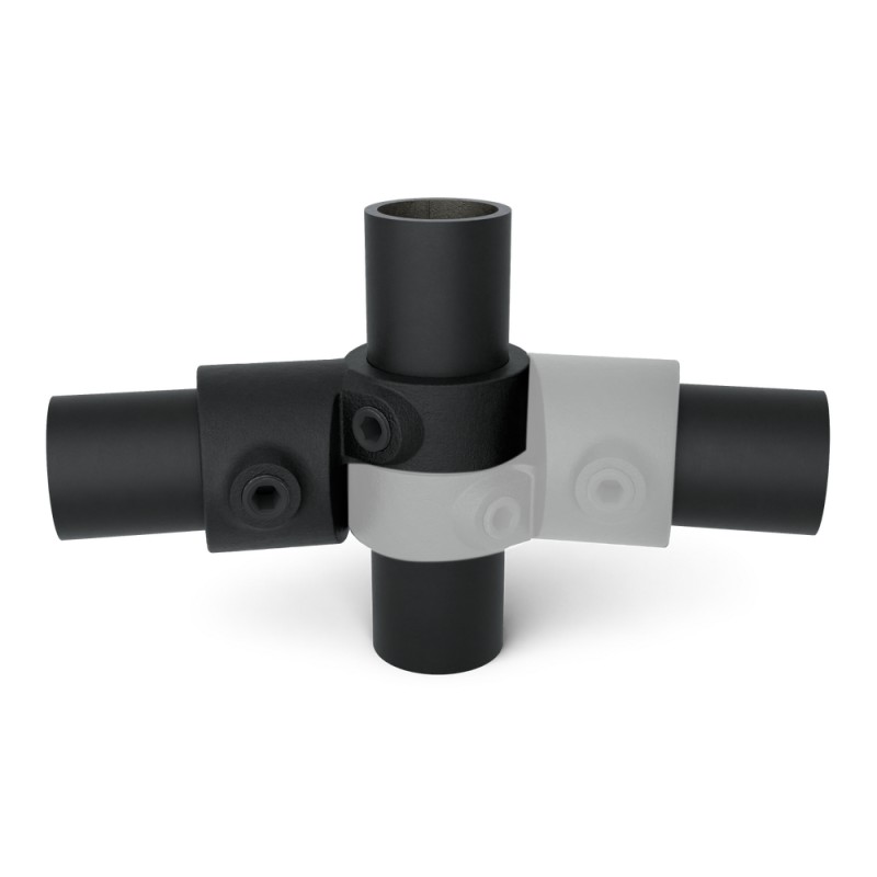 Té pivotant réglable Typ 49E, 48,3 mm, Noir Outdoor (Klemp) - E (48,3mm)