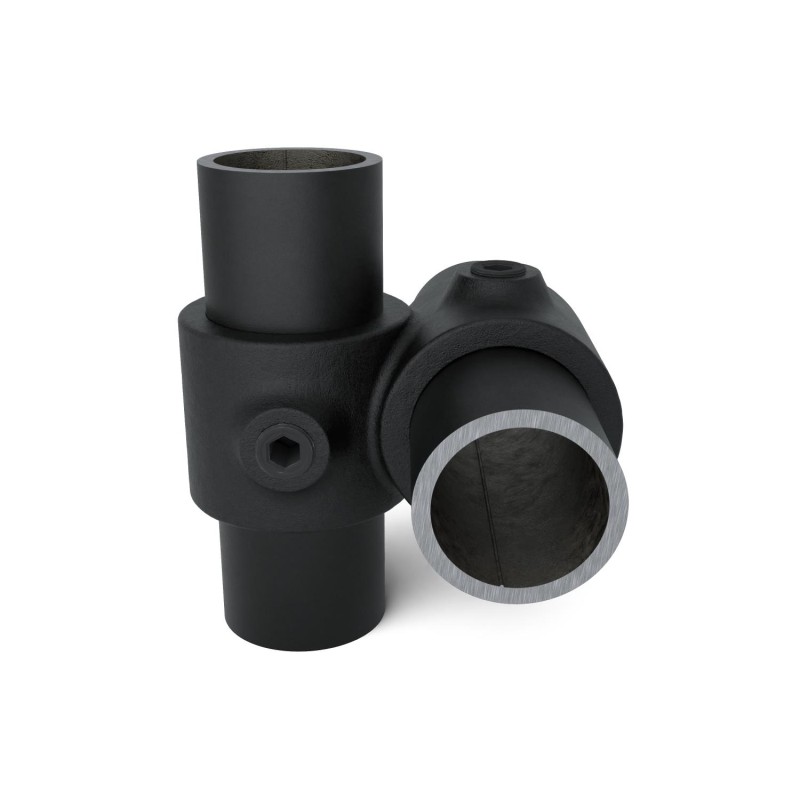 Cruce 90º Typ 28E, 48.3 mm, Negro Outdoor (Klemp) - E (48,3 mm)