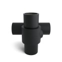 Crossover 90° Typ 28E, 48.3 mm, Nero Outdoor (Klemp)