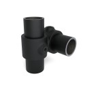 Kruisstuk 90° Typ 28E, 48.3 mm, Zwart Outdoor (Klemp)