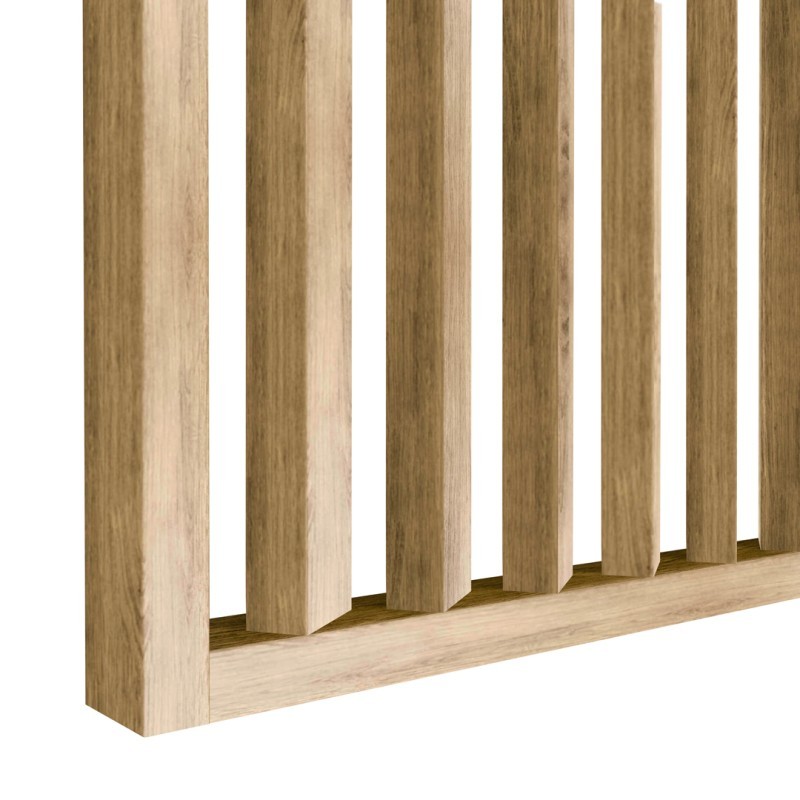 Cloison claustra en tasseaux inclinés à 55° - Chêne Naturel - 30x60 mm (Klemp) - Separateur de piece
