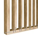 Lamellen scheidingswand in 55° hoek - Eiken Naturel - 30x60 mm (Klemp)