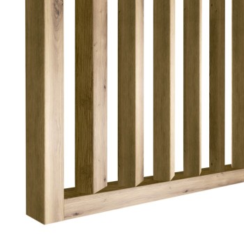 Parete divisoria a doghe inclinate a 55° - Rovere Artisan - 30x60 mm (Klemp)