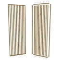 Lamellen scheidingswand in 55° hoek - Artisan Eiken - 30x60 mm (Klemp)
