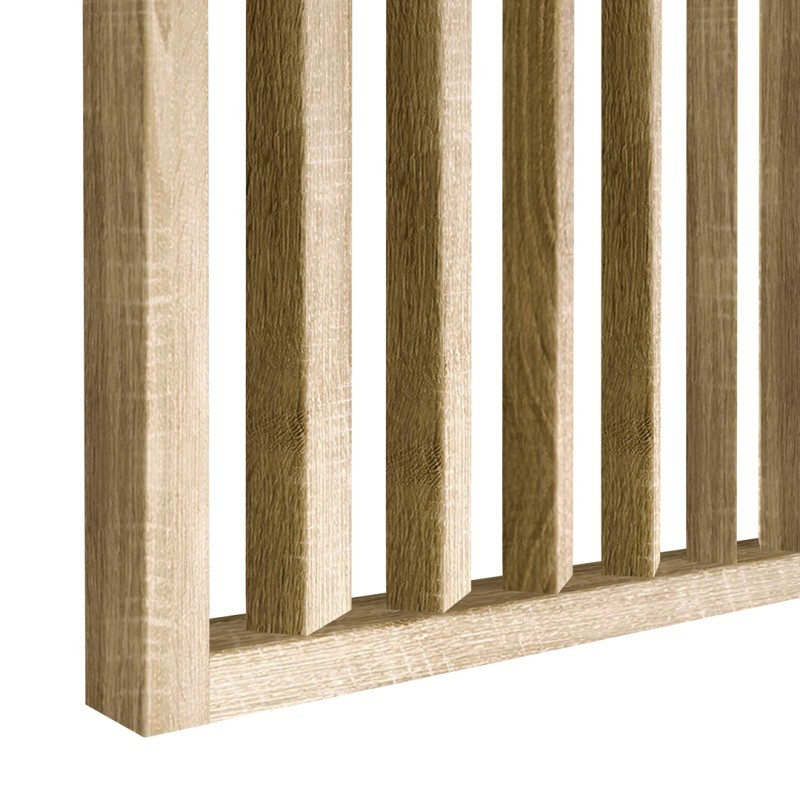Cloison claustra en tasseaux inclinés à 55° - Chêne Sonoma - 30x60 mm (Klemp) - Separateur de piece