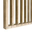 Ścianka z lameli pod kątem 55° - Dąb sonoma - 30x60 mm (Klemp)