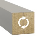 Lamellen scheidingswand in 55° hoek - Kaschmir - 30x60 mm (Klemp)