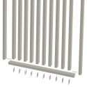 Lamellen scheidingswand in 55° hoek - Kaschmir - 30x60 mm (Klemp)