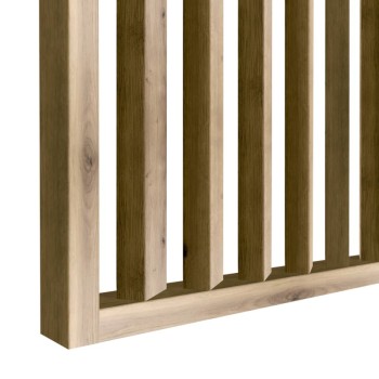 Lamellen scheidingswand in 55° hoek - Wotan Eiken - 30x60 mm (Klemp)