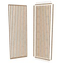 Lamellen scheidingswand in 55° hoek - Wotan Eiken - 30x60 mm (Klemp)
