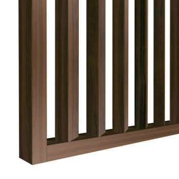 Ścianka z lameli pod kątem 55° - Orzech - 30x60 mm (Klemp)