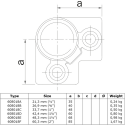 Coin supérieur à trois voies 90° Typ 18D, 42,4 mm, Galvanisé (Klemp) Coin supérieur à trois voies 90° Typ 18D, 42,4 mm, Galvanisé (Klemp)