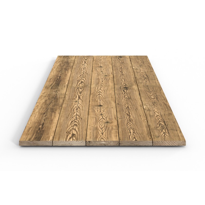 Encimera rústica de madera antigua – a medida (Klemp) - Encimeras de madera