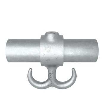 Podwójny haczyk na ubrania Typ 182B, 26,9 mm, Ocynk (Klemp)