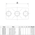 Two Socket CrossTyp 22D, 42,4 mm, Galvanized (Klemp) Two Socket CrossTyp 22D, 42,4 mm, Galvanized (Klemp)