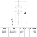Kruisst.voor helling Typ 23C, 33,7 mm , Thermisch verzinkt (Klemp) Kruisst.voor helling Typ 23C, 33,7 mm , Thermisch verzinkt (Klemp)