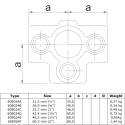 Rohrverbinder T-stück Mit Stützrohr - Typ 24A - 21,3 mm (Klemp) Rohrverbinder T-stück Mit Stützrohr - Typ 24A - 21,3 mm (Klemp)