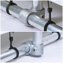 Crossover 90°Typ 28C, 33,7 mm , Galvanized (Klemp) Crossover 90°Typ 28C, 33,7 mm , Galvanized (Klemp)