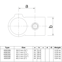 Crossover 90°Typ 28D, 42,4 mm, Galvanized (Klemp)